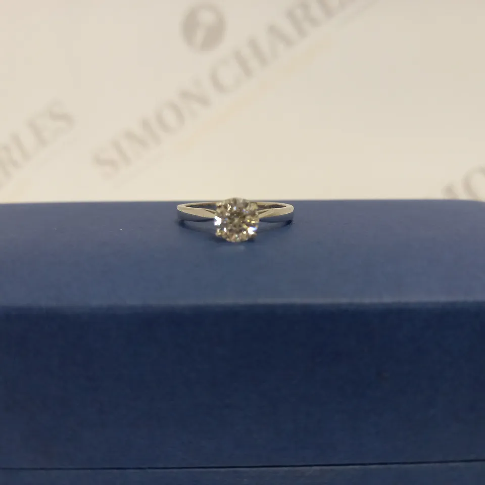 MOISSANITE9CT GOLD 1CT SPECIAL EDITION 100 FACETS SOLITAIRE RING SIZE P RRP £479