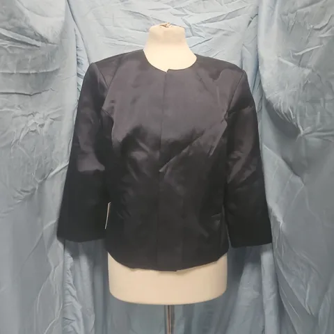 PHASE EIGHT JUDY SATIN JACKET IN NAVY SIZE UK 16