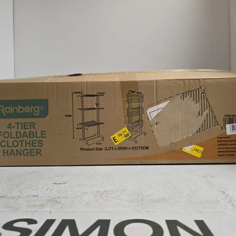 RAINBERG 4-TIER FOLDABLE CLOTHES HANGER – BOXED