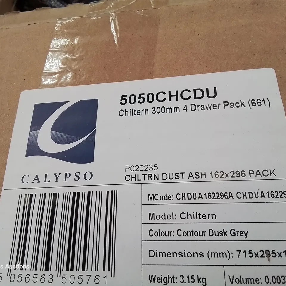 PALLET OF CHILTERN 300mm 4 DRAWER PACKS DUSK GREY