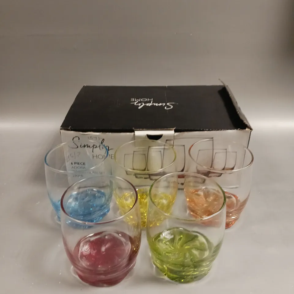 BOXED SIMPLY HOME ADORA WHISKEY GLASS SET