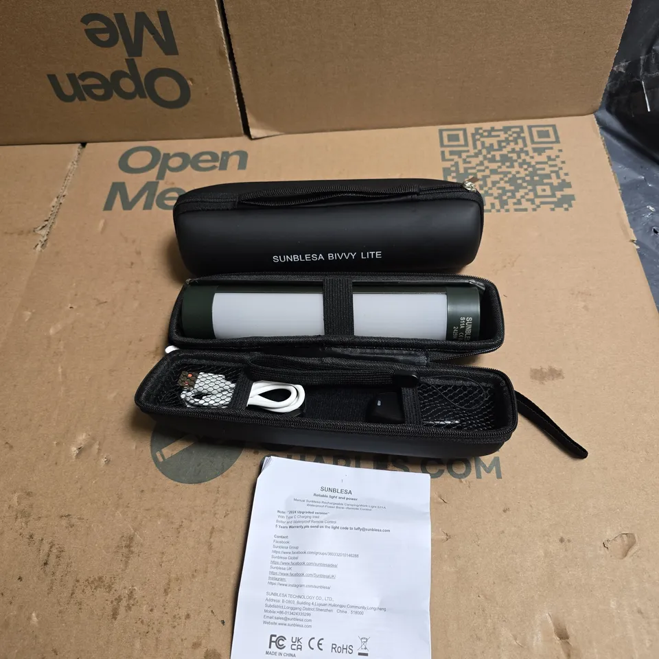 2 X SUNBLESA BIVVY LITE CAMPING/WORK LIGHT UNBOXED