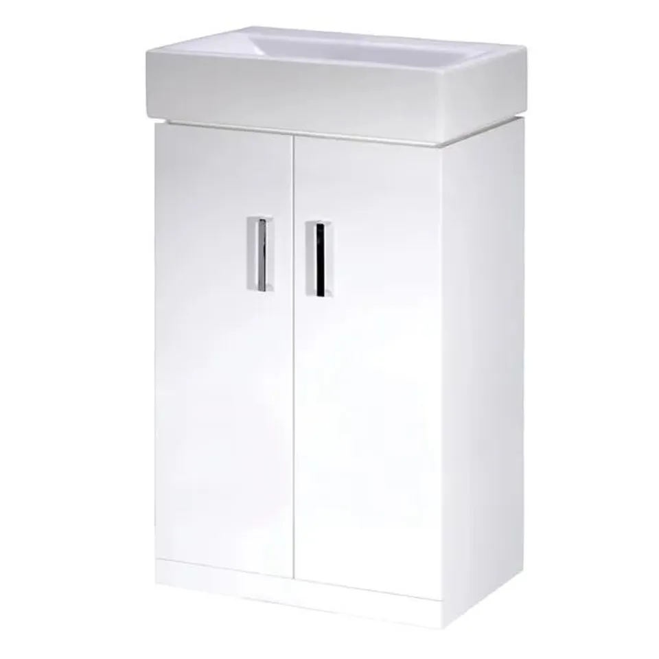 BOXED CHECKERS 460mm FREE-STANDING VANITY UNIT (2 BOXES)