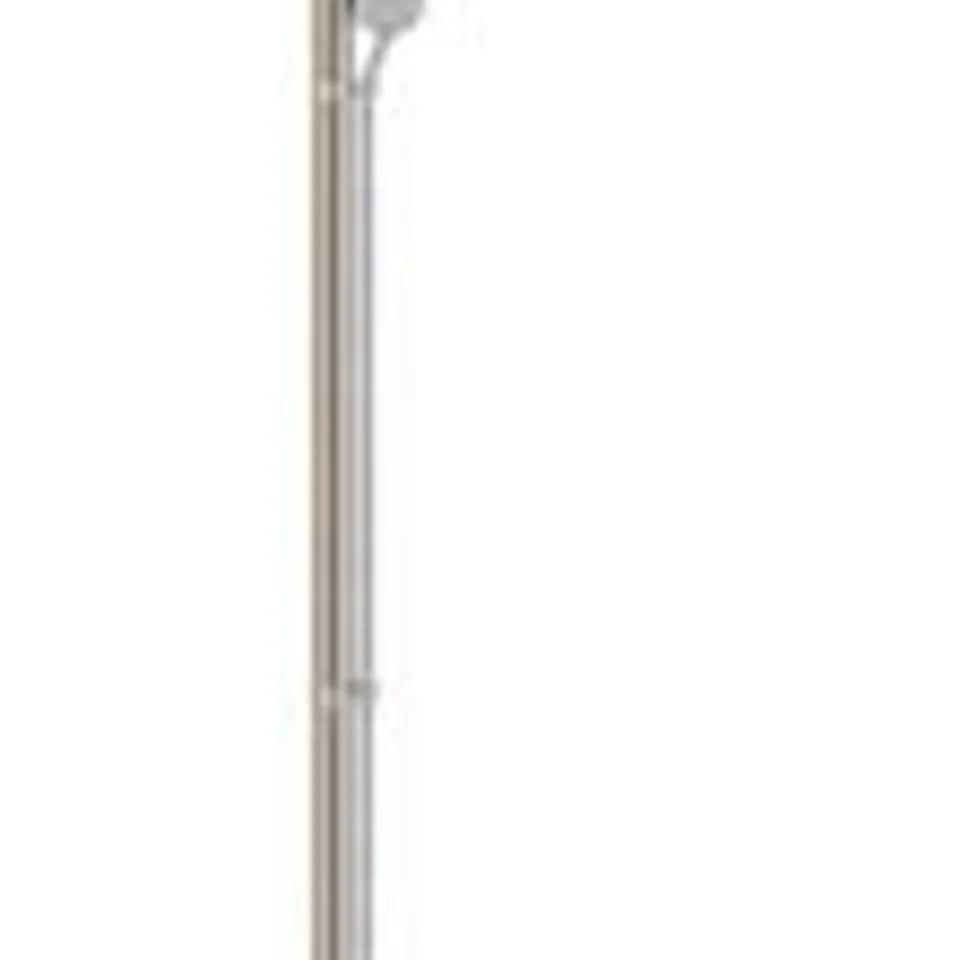 BOXED EGLO UP 2 LIGHT TORCHIERE FLOOR LAMP STEEL MATTE NICKEL - H176CM