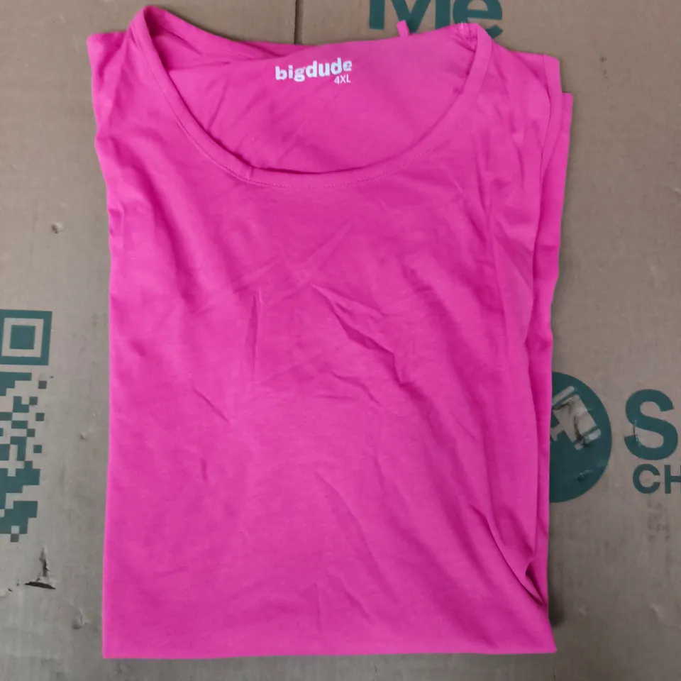 BIG DUDE SLEEVELESS VEST TOP IN PINK SIZE 4XL