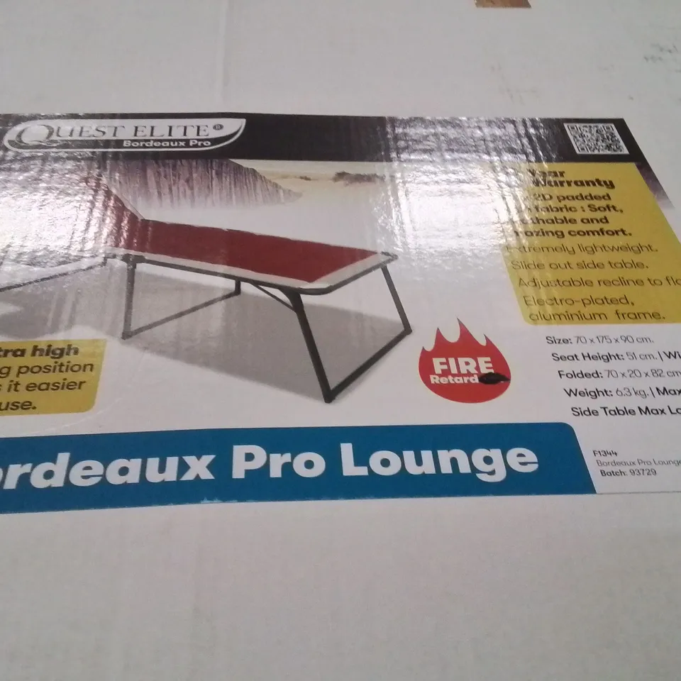 BOXED BORDEAUX SUN LOUNGER RED