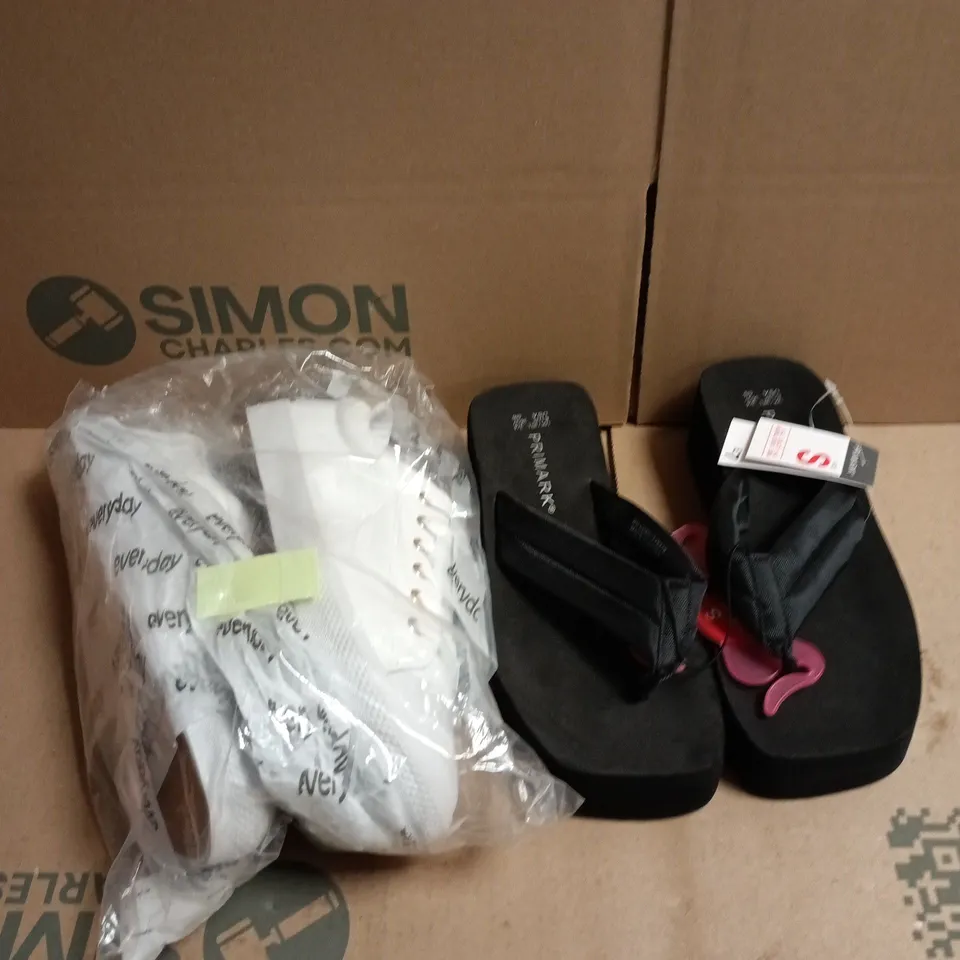 APPROXIMATELY 10 ASSORTED PAIRS OF FOOTWEAR PRODUCTS IN VARIOUS STYLES & SIZES 