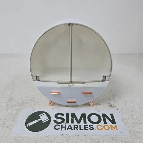 NEO 2 DRAWER ROUND COSMETIC ORGANISER