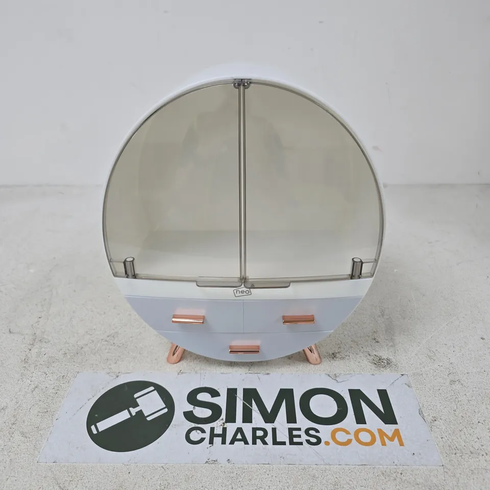 NEO 2 DRAWER ROUND COSMETIC ORGANISER