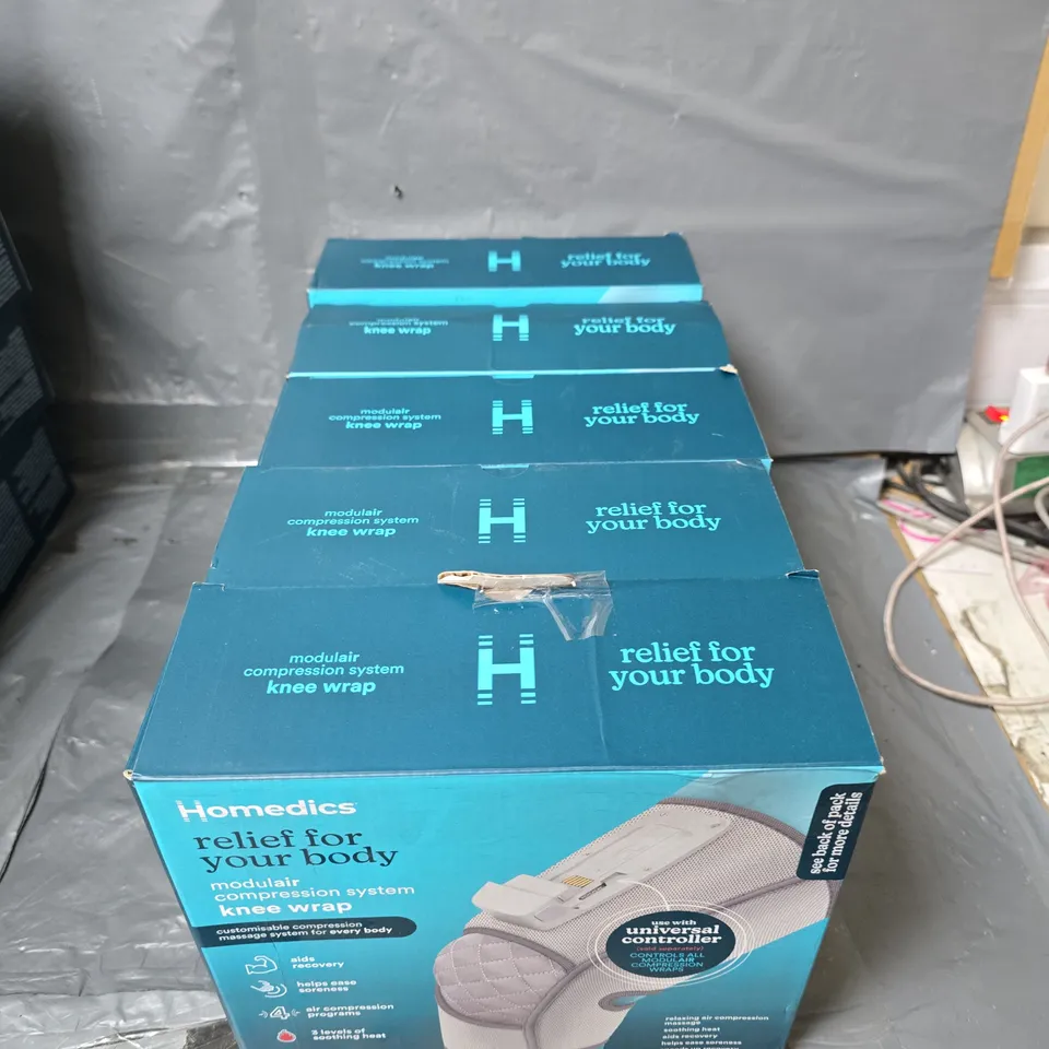 LOT OF 5 HOMEDICS MODULAIR COMPRESSION SYSTEM KNEE WRAP