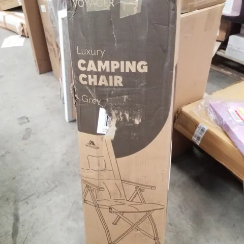 BOXED VOYAGER LUXURY CAMPING CHAIR - GREY