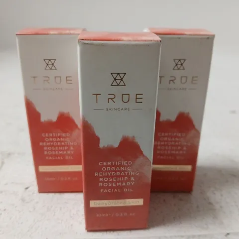 3 X 10ML REHYDRATING ROSEHIP & ROSEMARY FACIAL OIL