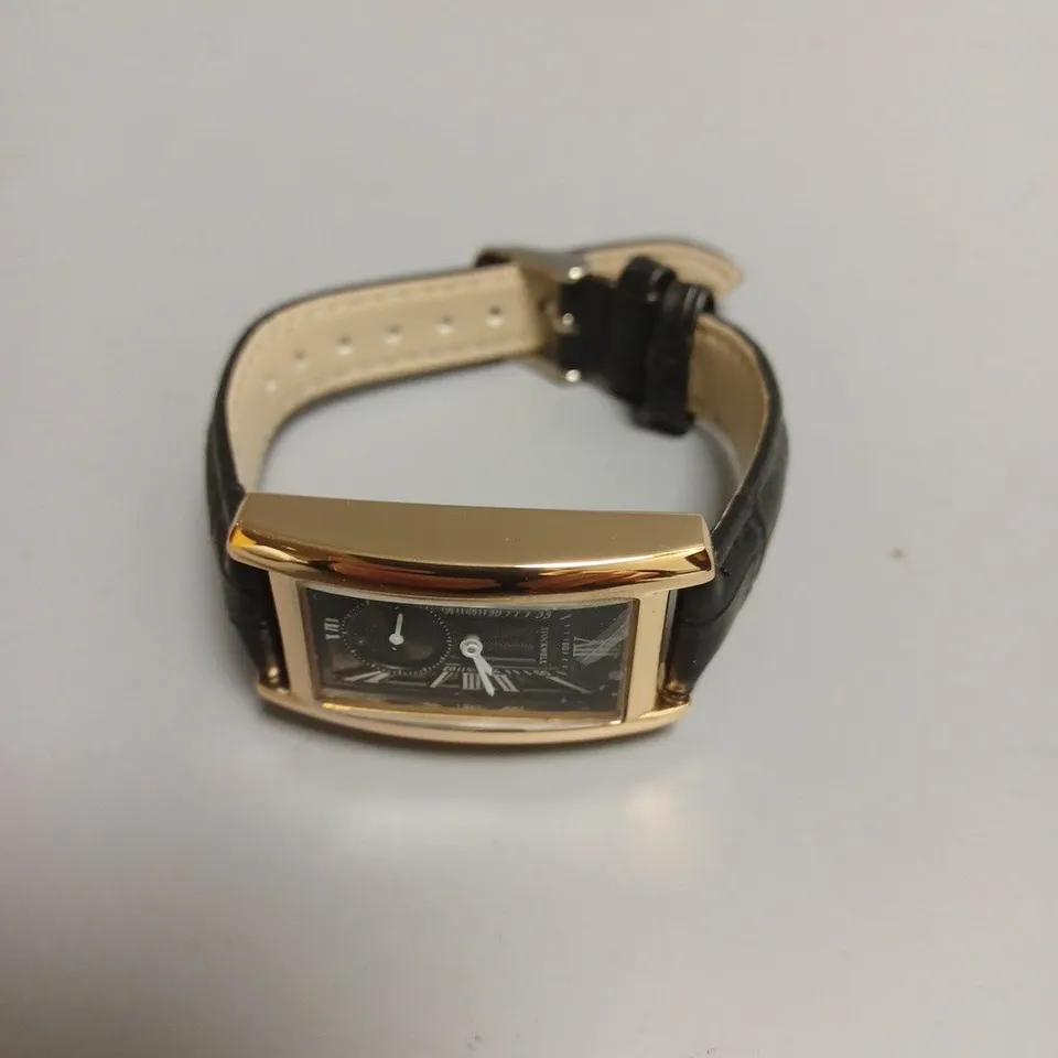 LADIES STOCKWELL WATCH – TEXTURED DIAL WITH SUB DIAL MINUTE HAND – LEATHER STRAP