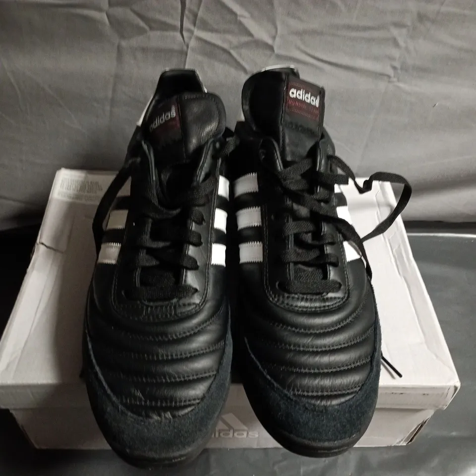 BOXED PAIR OF ADIDAS MUDIAL TEAM TF TRAINERS - UK SIZE 11