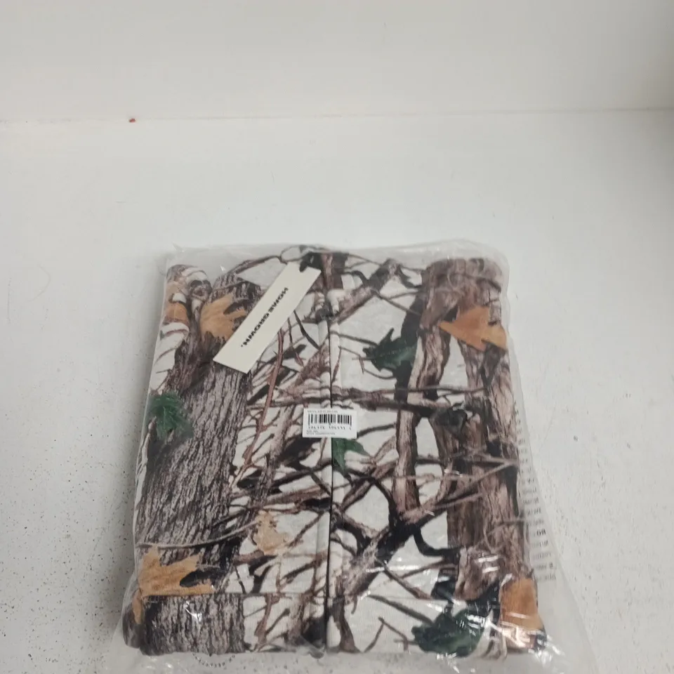 HOME GROWN CAMOUFLAGE ZIP HOODIE – SIZE UK SMALL (SML)