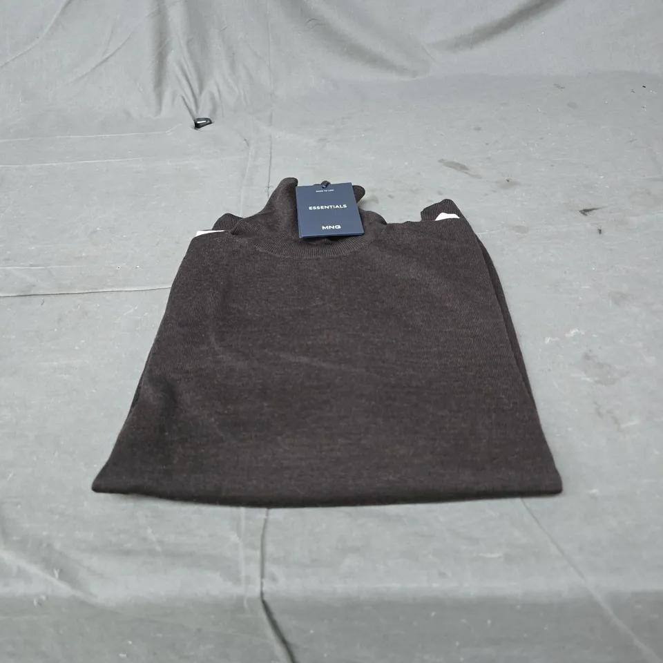 MANGO ESSENTIALS JERSEY TOP – 268WILLYT – DARK GREY, UK SIZE S