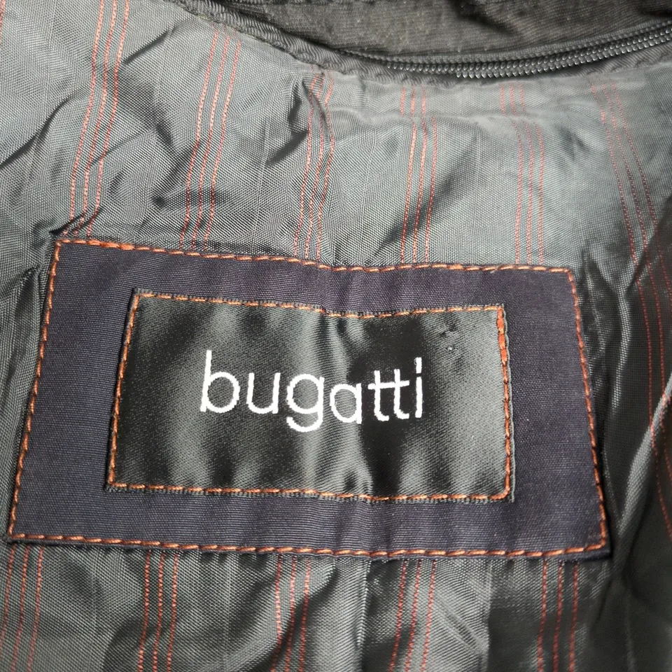 BUGATTI MEN'S BLACK LONG OVERCOAT – SIZE UNSPECIFIED