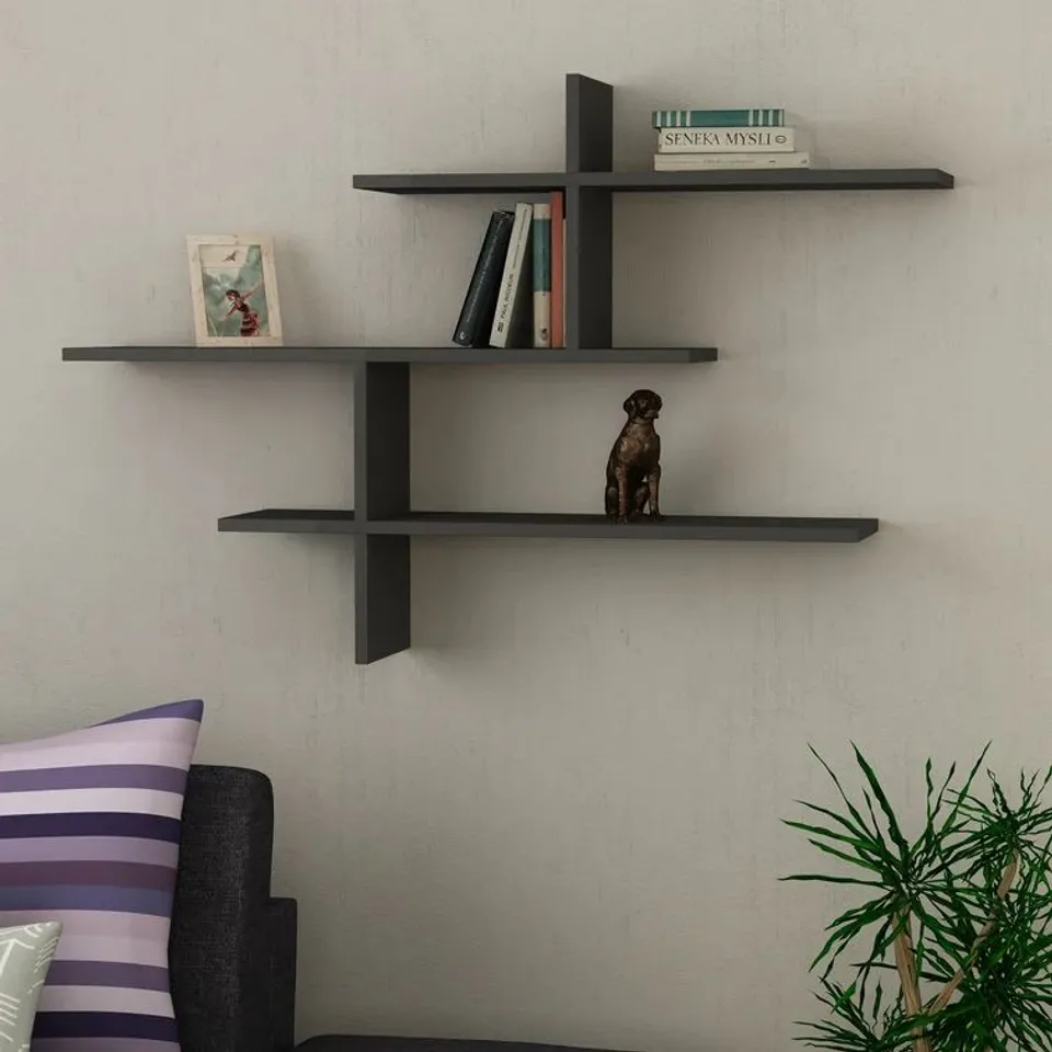 FELICIA 3 PIECE FLOATING SHELF FINISH ANTRACITE 