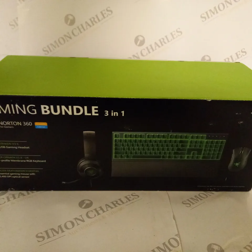 BRAND NEW BOXED GAMING BUNDLE 3 IN 1 TO INCLUDE GAMING HEADSET, MEMBRANE RGB KEYBOARD AND ESSENTIAL GAMING MOUSE 