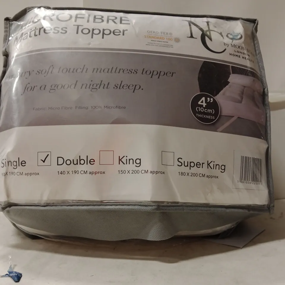 MATTRESS TOPPER 4" (10CM) DOUBLE – PLASTIC WRAPPED