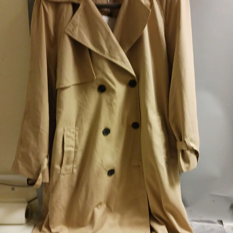 ONLY LADIES TRENCH COAT BEIGE SIZE L