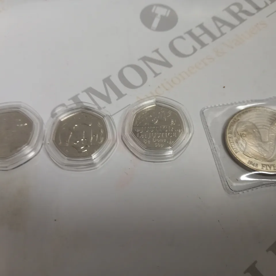 BAG TO CONTAIN APPROX. 17 X ASSORTED COLLECTORS COINS. DESIGNS VARY