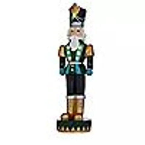 FESTIVE 80CM PRE LIT NUTCRACKER GREEN