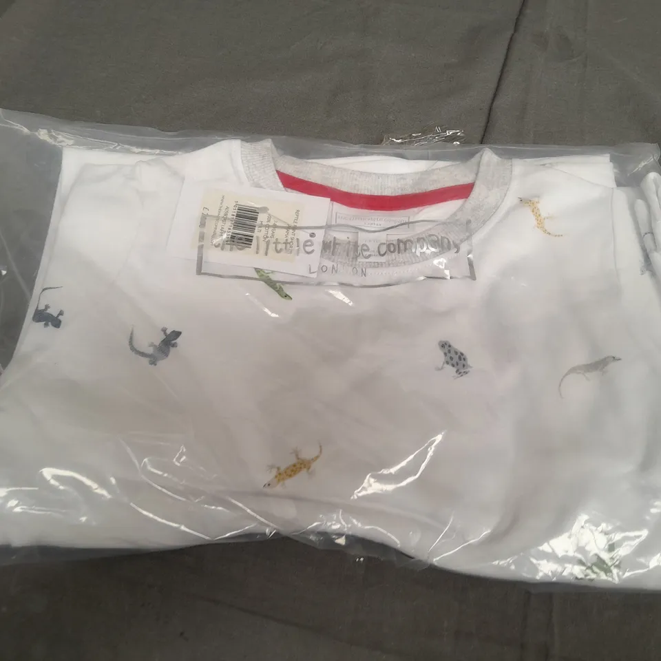 SEALED THE LITTLE WHITE COMPANY REPTILE PRINT SHORTIE PYJAMA - 7-8 YEARS