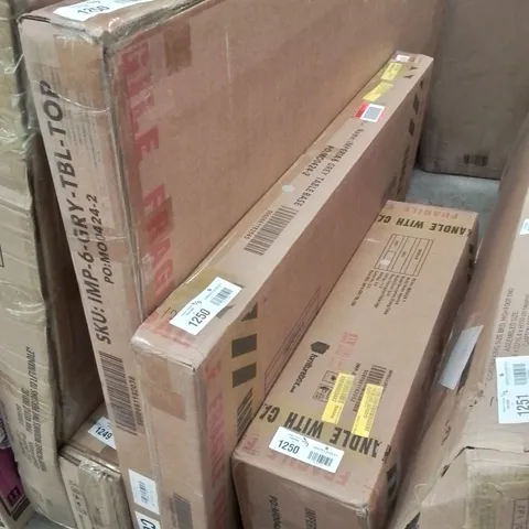 BOXED CHOWCHILLA 6 DINING TABLE - GREY (3 BOXES)