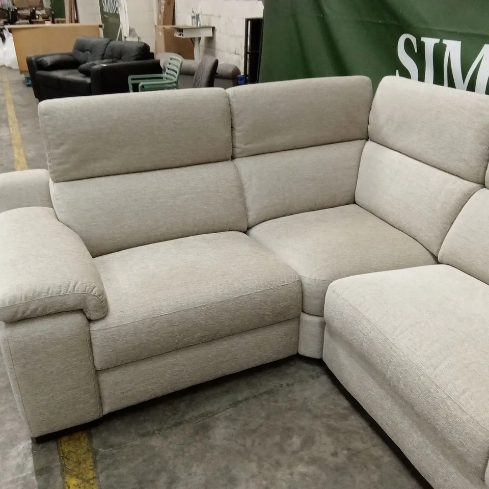 QUALITY DESIGNER ITALIAN MADE RICCARDO FABRIC CORNER SOFA - BEIGE 