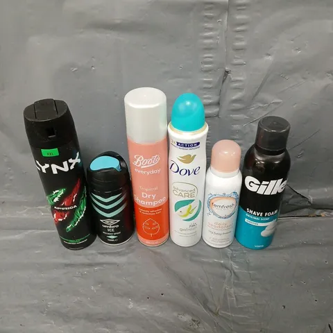 APPROXIMATELY 20 ASSORTED AEROSOL ITEMS TO INCLUDE DEODORANT, DRY SHAMPOO, HAIR SPRAY ETC - COLLECTION ONLY