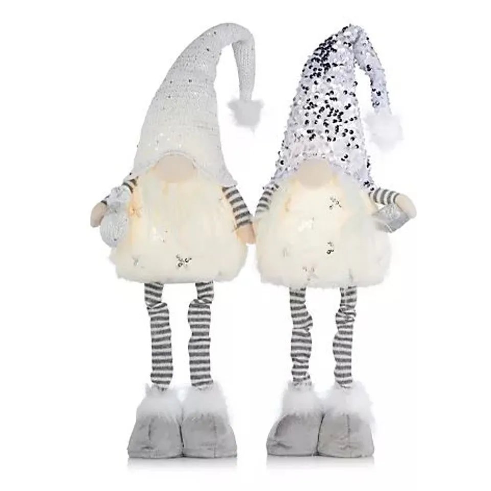 SANTA EXPRESS SET OF TWO PRE LIT 66CM GONK DECORATIONS