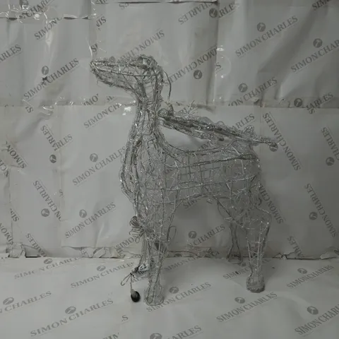BOXED OUTDOOR SPUN ACRYLIC STANDING REINDEER