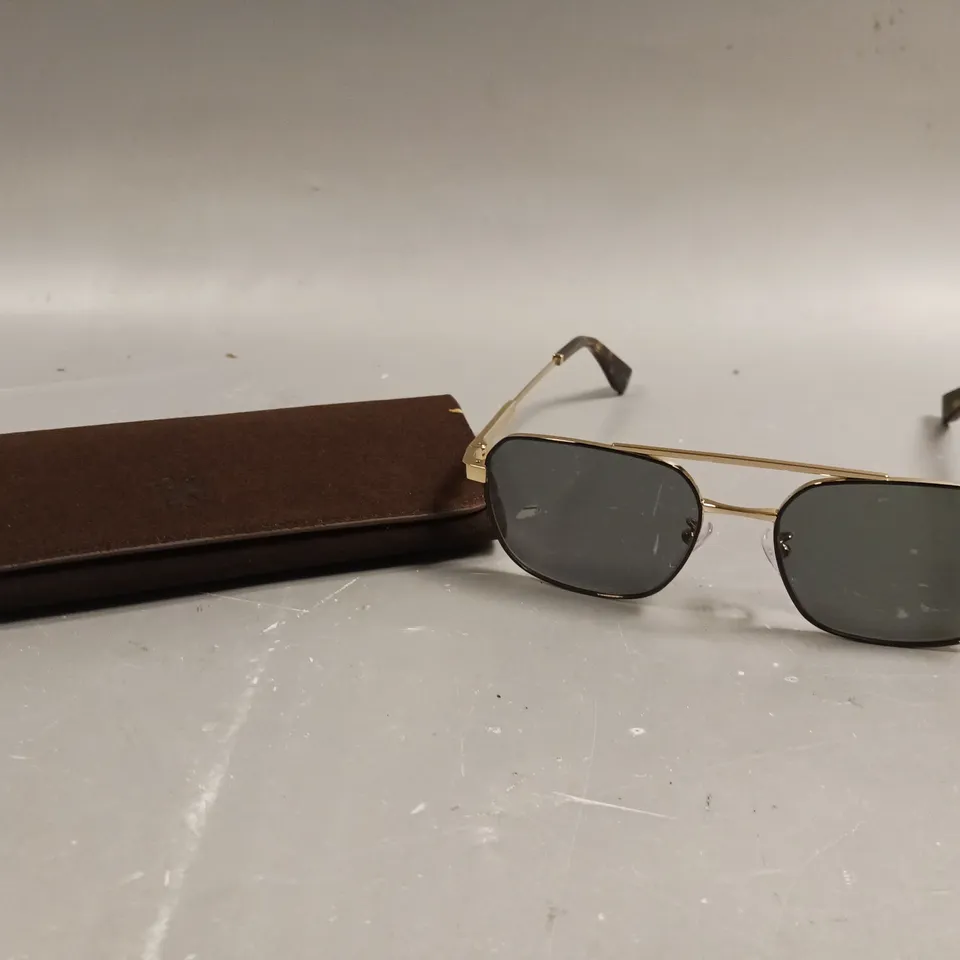 PRAGNELL TINTED GOLD COLOUR FRAMED SUNGLASSES	
