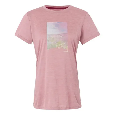 BRAND NEW REGATTA WOMENS FINGAL IX TEE IN LILAS MARL - UK 8