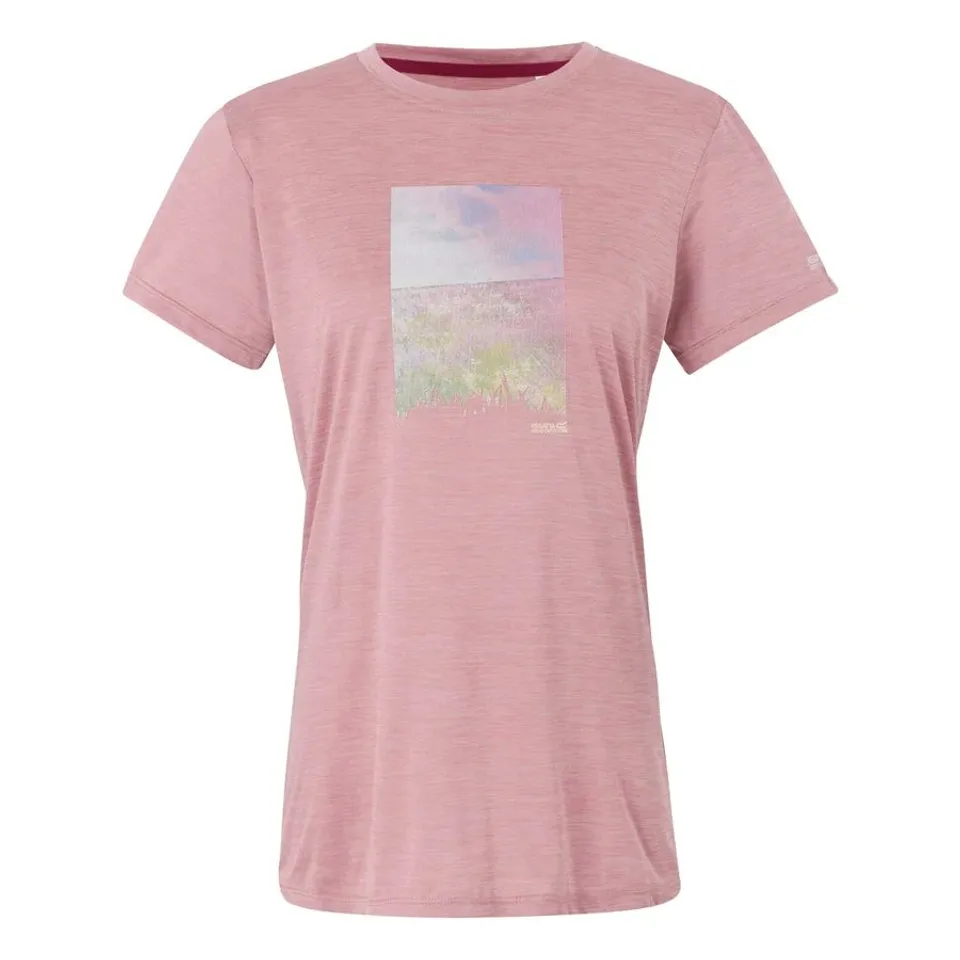 BRAND NEW REGATTA WOMENS FINGAL IX TEE IN LILAS MARL - UK 16