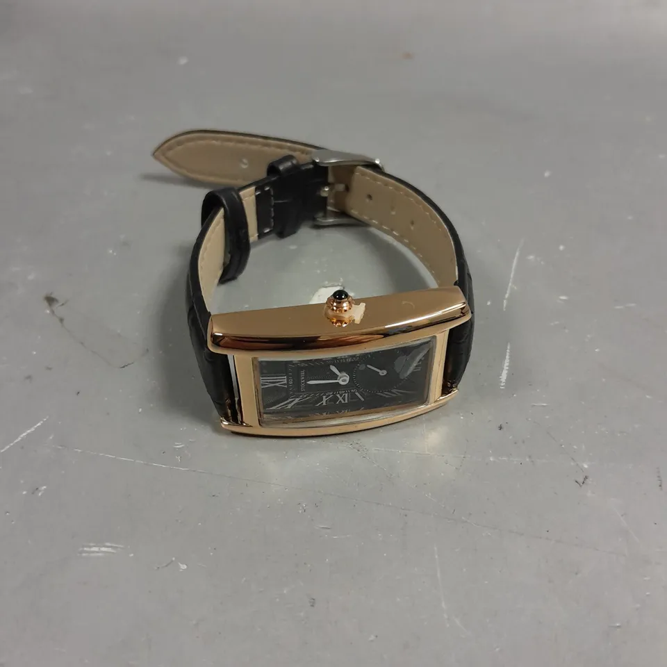 LADIES STOCKWELL WATCH – TEXTURED DIAL WITH SUB DIAL MINUTE HAND – LEATHER STRAP