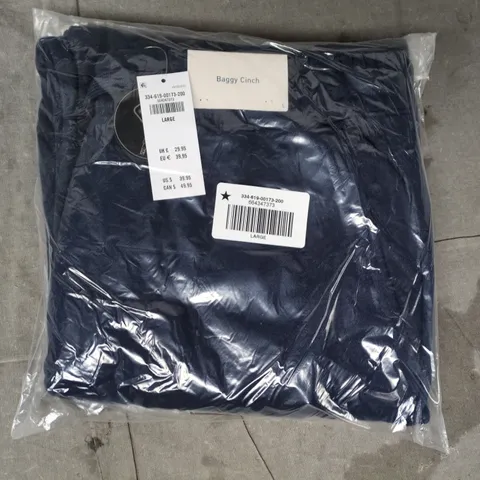 BAGGED HOLLISTER BAGGY CINCH JOGGERS IN NAVY SIZE LARGE