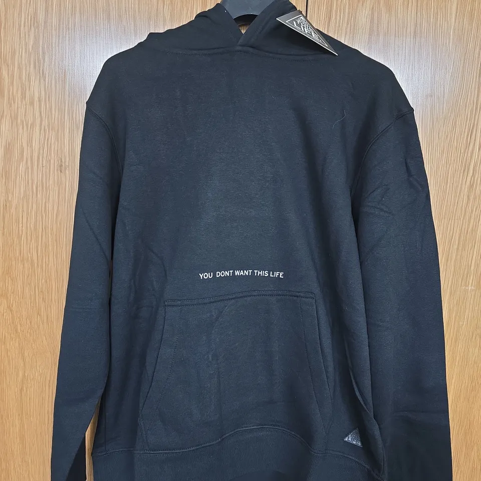 BAGGED YOU DONT WANT THIS LIFE REFLECTIVE PERSPECTIVE HOODIE - SIZE M