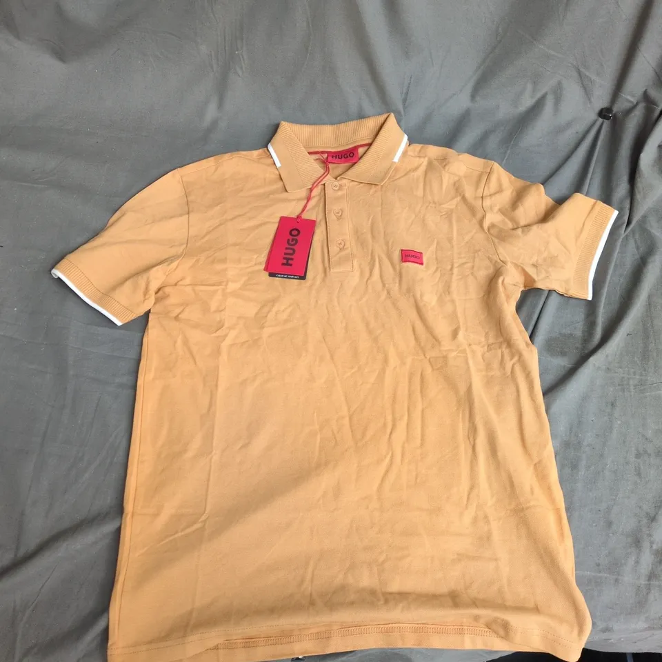 HUGO BOSS POLO SHIRT – MEN’S, SAND/TAN, SIZE M