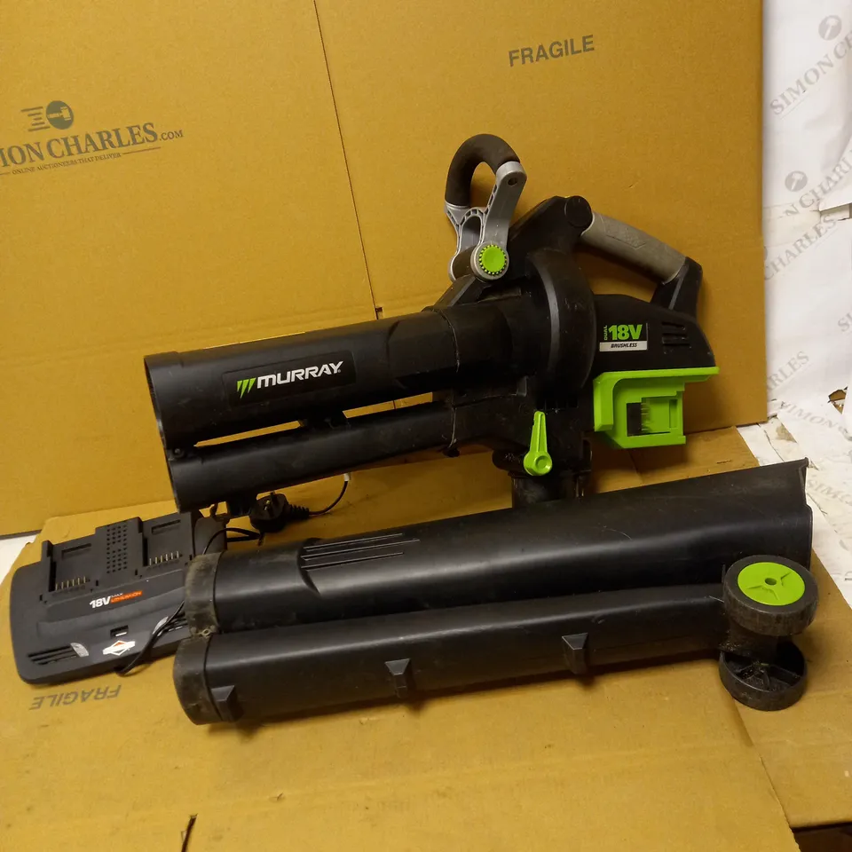 MURRAY IQ18LBVK DUAL 18V LI-ION CORDLESS LEAF BLOWER VACUUM