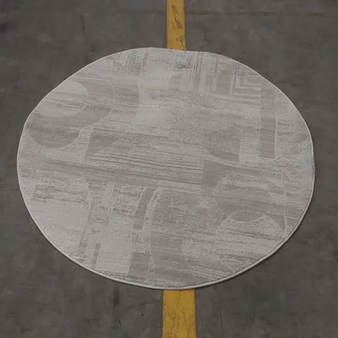 QUALITY ISLA MACHINE WOVEN CREAM INDOOR RUG - 120 x 120cm