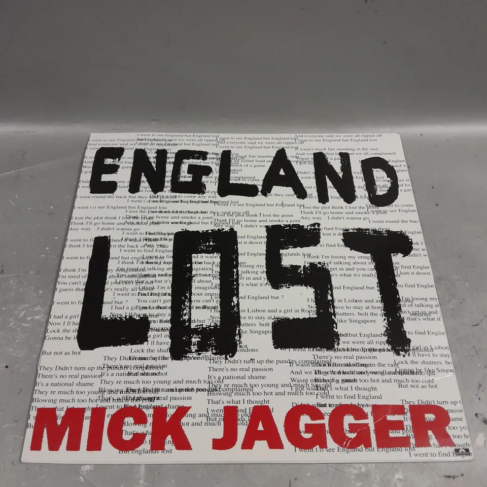MICK JAGGER GOTTA GET A GRIP / ENGLAND LOST VINYL 