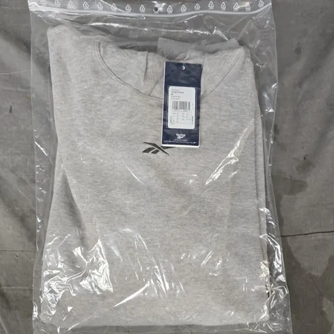 BAGGED REEBOK ATHLETE HOODIE IN GREY SIZE XL