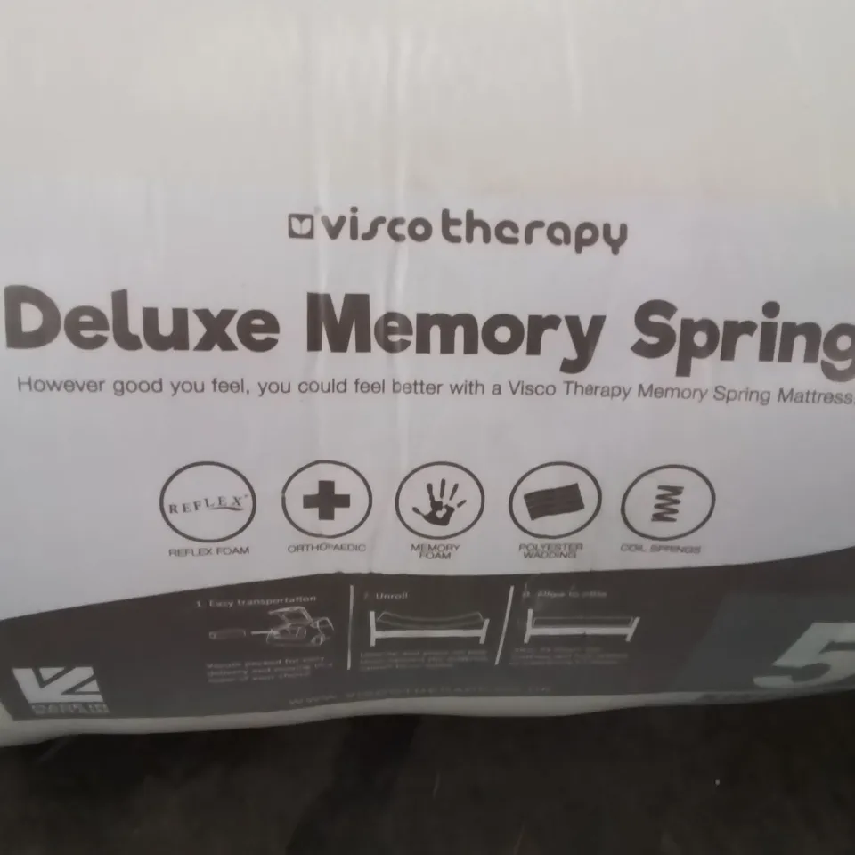 QUALITY BAGGED AND ROLLED DELUXE MEMORY SPRING KINGSIZE MATTRESS