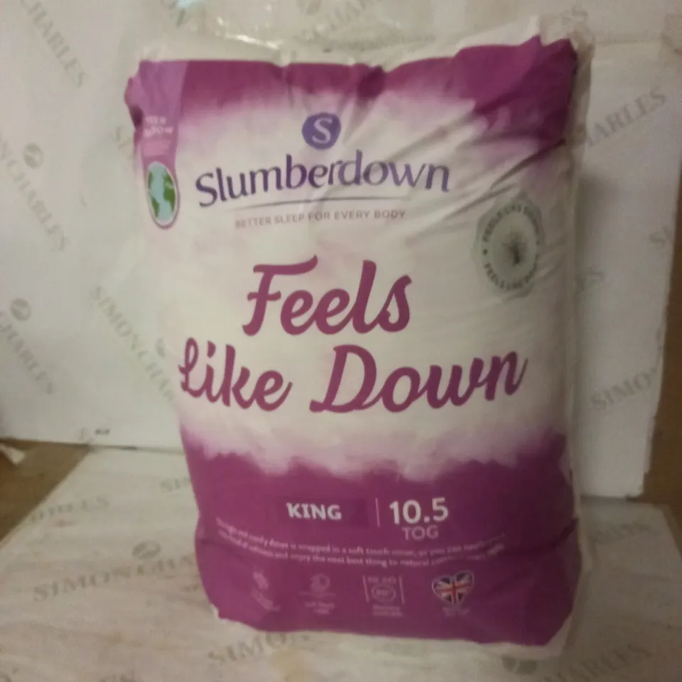 BRAND NEW SLUMBERDOWN FEELS LIKE DOWN 10.5TOG KINGSIZE QUILT