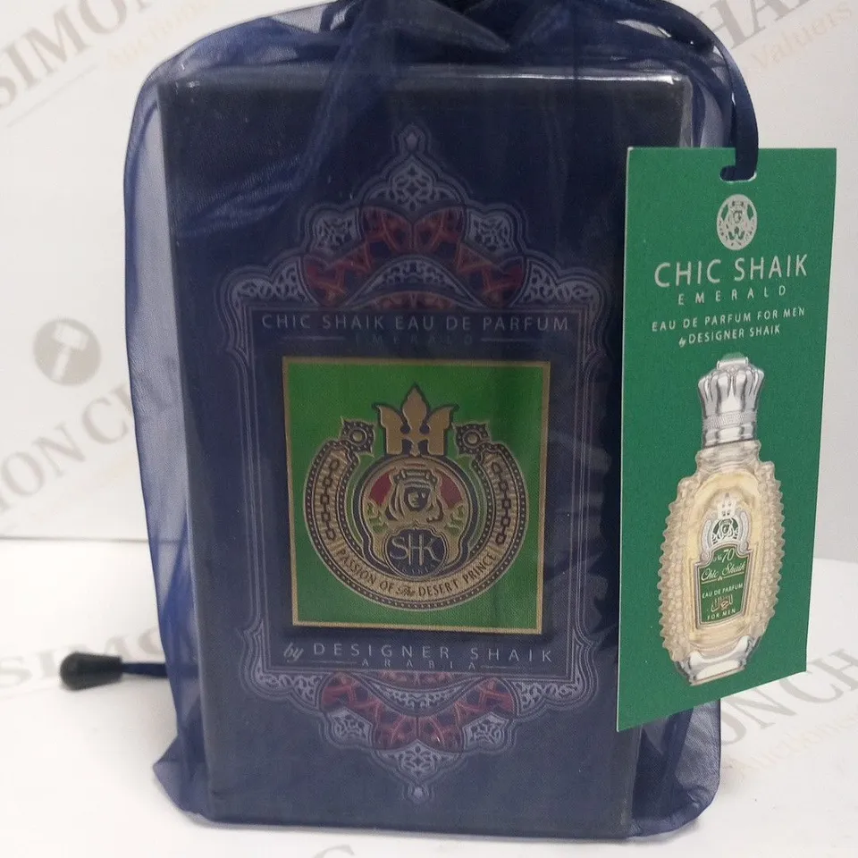 BOXED AND SEALED CHIC SHAIK EMERALD EAU DE PARFUM FOR MEN 80ML