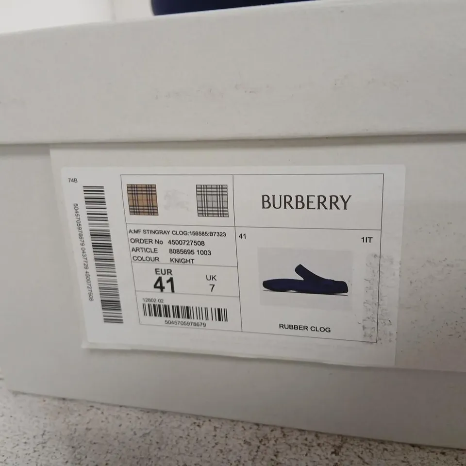 BURBERRY STINGRAY CLOG – KNIGHT BLUE UK 7