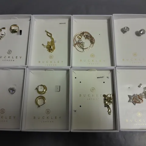 LOT OF 8 ASSORTED BOXED BUCKLEY LONDON JEWELLERY ITEMS