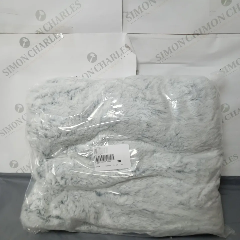 COZZEE HOME TIPPED FLUFF GREY BLANKET 